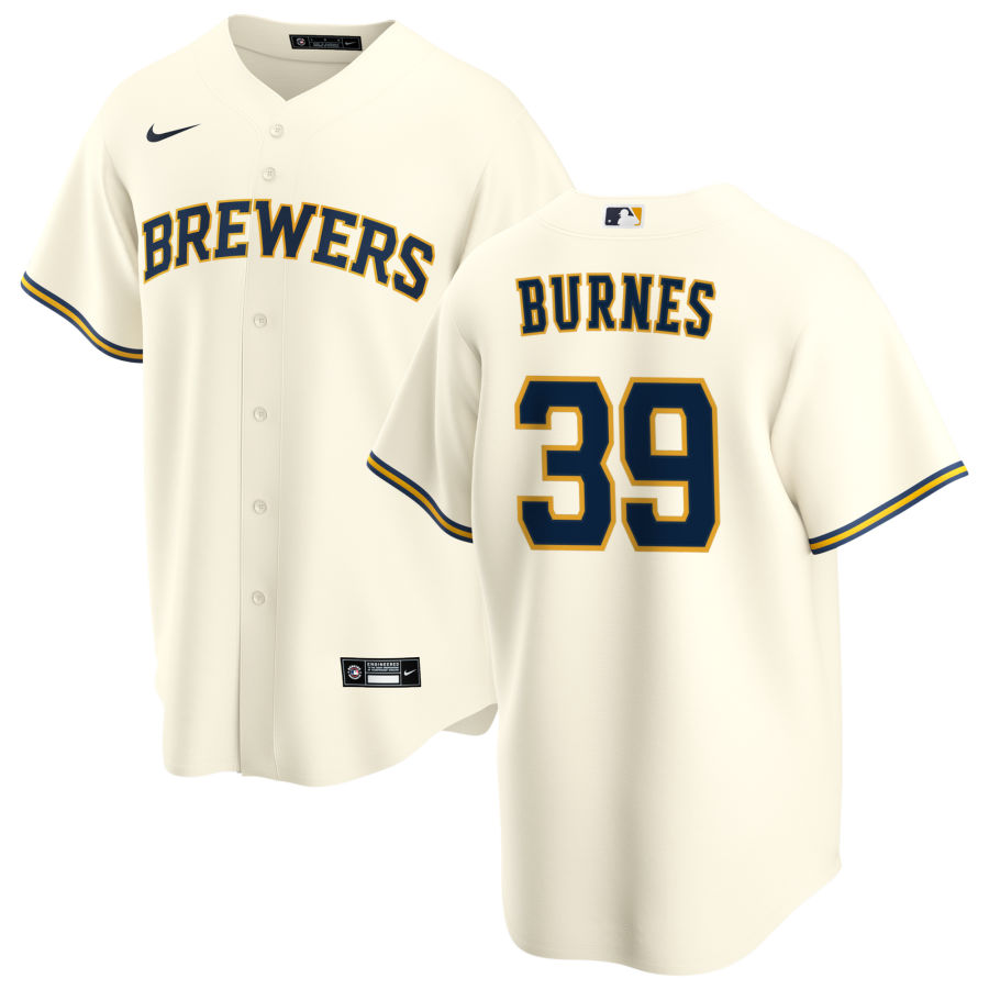 Nike Men #39 Corbin Burnes Milwaukee Brewers Baseball Jerseys Sale-Cream
